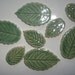 8 handmade glazed ceramic leaf tiles mosaic or cards