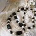 Vintage1970 Black and White Necklace, Vintage Beaded Necklace,
