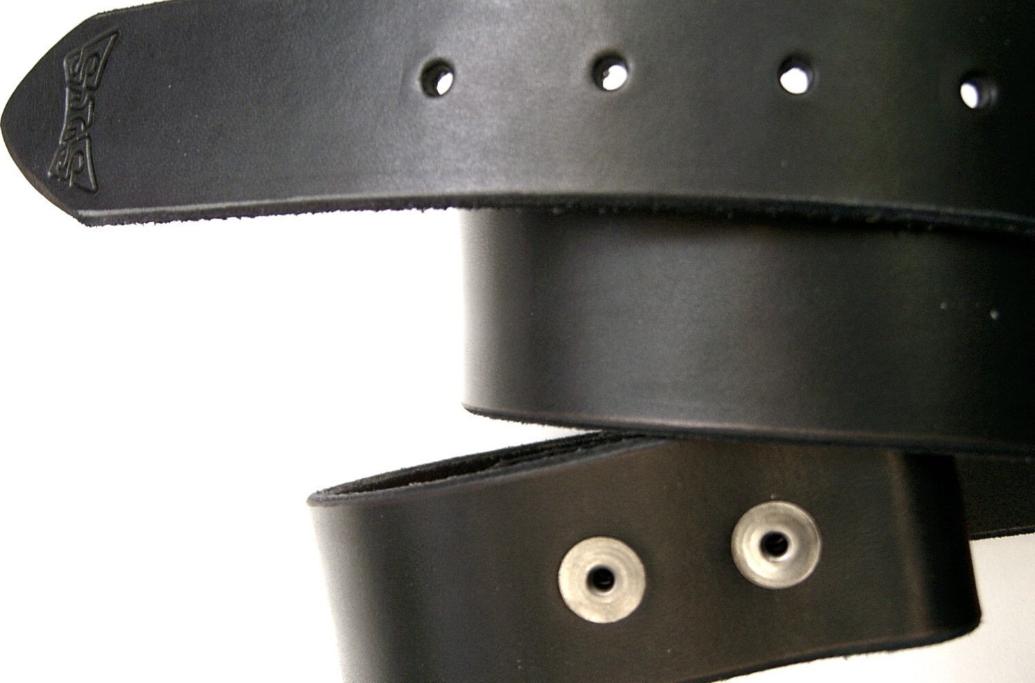 Latigo Black Leather Snap Belt high quality 3rd