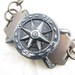 Compass Bracelet, Steampunk look, Brass and Arte Metal Bracelet with bronze accents