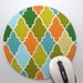 Buy 2 FREE SHIPPING Special!! Mouse Pad, Computer Mouse Pad, Round Fabric Mouse Pad or Trivet Persian Wall in Breeze