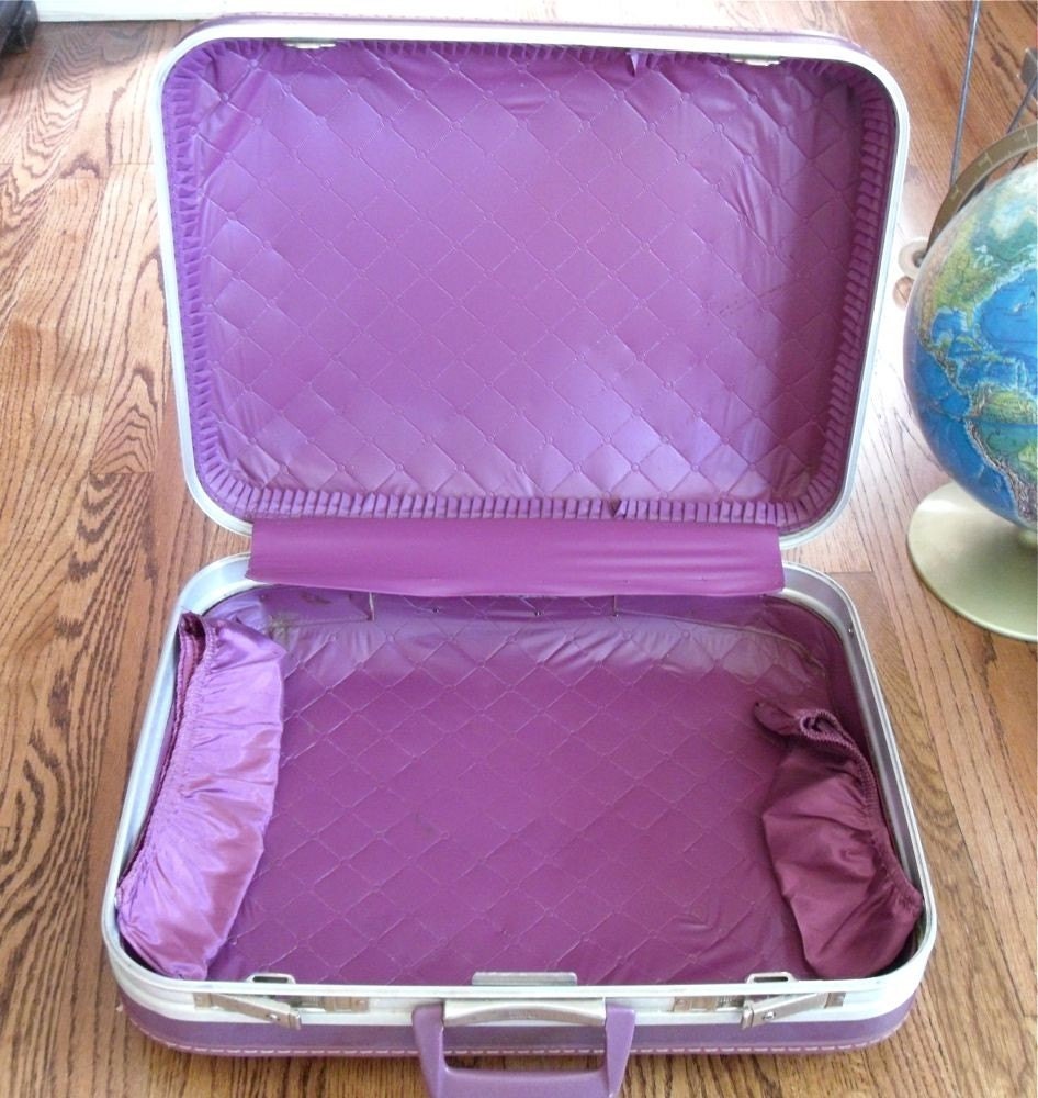 purple suitcase wilko