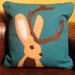 Jackalope pillow