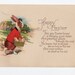 Easter Postcard Dressed Bunny Rabbit with Chicks in a Basket 20912A