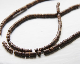 16 Inch Full Strand Coconut Wheels Beads - Disc - 3mm Brown