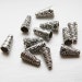 16pcs Oxidized Silver Tone Base Metal Cones-18x9mm