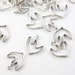 20pcs Oxidized Silver Tone Base Metal Charms-Bird 22x19mm (1510Y-C-157)