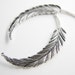 2 pcs Oxidized Silver Base Metal Link or Pendant -Feather 95x15mm (11677Y-H-149A)