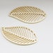 2pcs Matte Gold Plated Charm - Leaf 41x24mm (61C-R-127)
