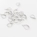 20pcs (10 Pairs) Matte Rhodium Plated Brass Base Earring Hooks-Lever Back 16x10mm (321C-I-25)