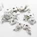 20pcs Oxidized Silver Tone Base Metal Charms-Heart with Key 14x12mm (1088Y-D-42A)