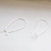 20pcs (10 Pairs) Matte Silver Plated Brass Base Earring Hooks - kidney 43x15mm (328C-I-62)