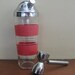 Vintage Glass Cocktail Shaker with Stainless Steel Lid