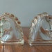 federal glass horse head bookends