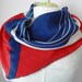 Free US Shipping Vintage Vera Rare XL Silk Red White, Blue and Gray Prima Collection Geometric Mod Print