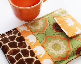 Nook Sleeve, Kindle Sleeve, Kindle Case, Kindle Cover, Nook Cover, Nook Case, Sony, Kobo, Ereader Sleeve, Ereader Case in Jungle Safari
