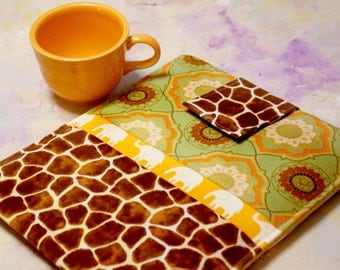ipad case, ipad 2 case, ipad sleeve, ipad cover , ipad 2 sleeve, Geekery Gadget Techee Sleeve in Safari