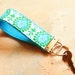 Wrist Key Chain , Key Fob Wristlet Keychain, key ring, Fabric Key Holder in Paisley Please