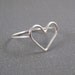 Sterling Silver Ring - Open Heart - Simple Modern Minimal Ring