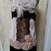 ROARING 20s Flapper Girl 1920s Fringe Jazz Age Speakeasy Great Gatsby - Vintage Slip Make Over - Chocolate and Pink