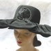 Clearance 50's 60's Vintage Wide Brim Ruffled Taffeta Hat with Sequins Marche' Exclusive 22