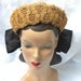 1940's Vintage Open Mesh Crown Hat With Fancy Straw and Bow 22 Janet Models