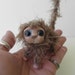 Tiny BROWN scruffy alley KITTY CAT kitten fairy monster high accessory by DinkyDarlings ( 06)