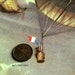 ARTWORK. Hot Air Balloon Dreams. Wooden Block Mixed Media Using a 1924 Illustration