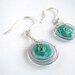 Teal and Pink Lampwork Glass Amoeba Earrings