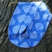 Skinny Cobalt Blue and White Infinity Scarf in Sateen Fabric