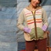 Lady's M-Rainbow Cashmere Zipper Cardigan