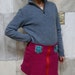 Recycled Wool Zippered Skirt/Kilt - Rich Raspberry with Built In Pockets and Beltloops