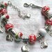 Prince Charming No. 3 .... charm bracelet with large holed beads and charms