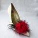 Red And Black Feathers Shoe Clips