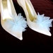 Something Blue Flower Tulle Shoe Clips