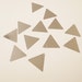 20 newly made raw brass die cut triangle stamping charm thin tag with new plating in steel color 17.5mm each side