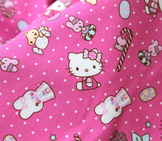 Hello kitty fabric Sanrio Character Print Hello by beautifulwork