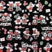 Disney Cartoon Mickey Mouse and Minnie Mouse Print Japanese fabric 53 cm by 55 cm 20.5 by 21 inches