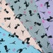 Japanese fabric cat print fabric scrap