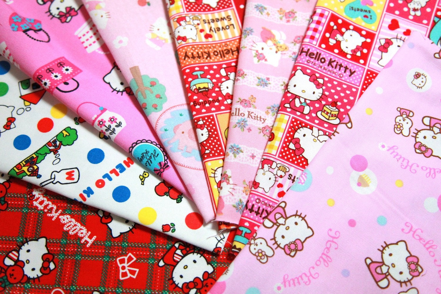 Hello Kitty Fabric Scraps