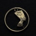 1975 Egypt - cut coin pendant - w/ Nefertiti, Wife of Egyptian Pharaoh Akhenaten