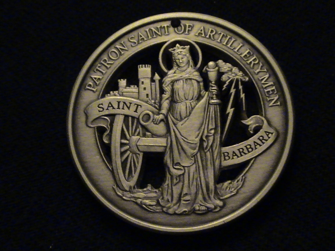 Moeda Comemorativa Santa Bárbara - Padroeira Dos Artilheiros - Proteção Em Momentos Difíceis