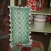 vintage feedsack fabric decorative pillow green gray design