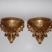 Hollywood Regency Homco Gold Wall Pockets Planters