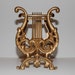 Reserved for 24 hours Hollywood Regency Style Cast Iron Gold Harp Music Sheet Holder Rack
