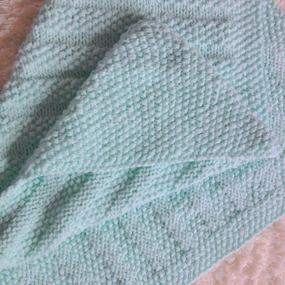 Hand Knit Hooded Baby Blanket