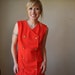 ON SALE......1970s Orange Button front Dress
