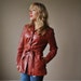 70s Auburn brown Leather Jacket