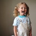 1940s Red stitched overalls, size 18-24 months to 2t
