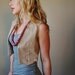 1970s Cropped Tan vest